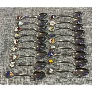 SET OF 16-REAL Sterling Silver State Spoon Set-Vintage Souvenir-GREAT CONDITION